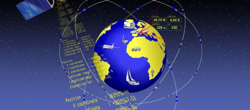 LE SYSTÈME DE POSITIONNEMENT GALILEO, CONCURRENT DU GPS AMÉRICAIN (VUE D'ARTISTE).